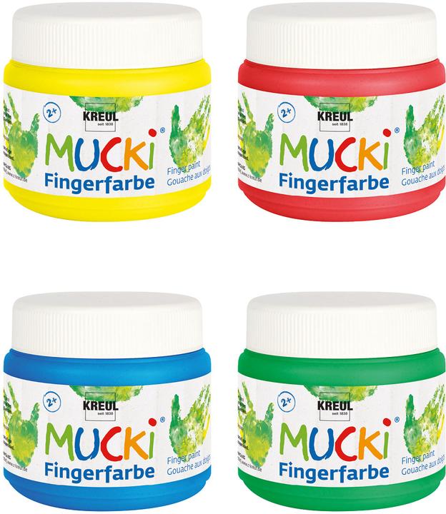 Image du produit Kreul Peinture au doigt (Jaune, Rouge, Bleu, Vert, 600 ml)