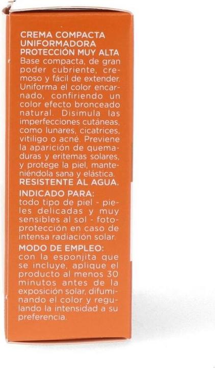 Nährwerte und Zutaten Rilastil Sun System Uniform Compact Creme Spf50 Farbton 03 Bronze 10g (Sonnencreme, SPF 50)