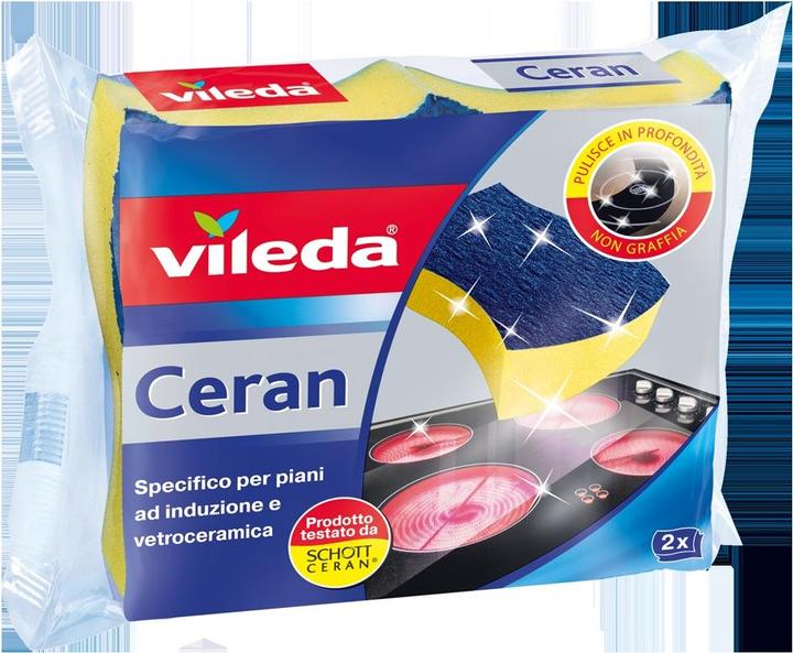 Vileda Éponge Ceran pour cuisinières à induction et surfaces en céramique, paquet de 2 (2 pcs)