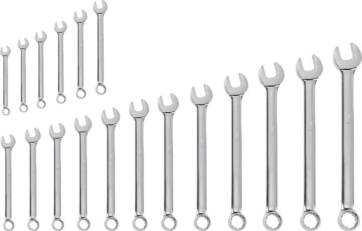 Actual product image Kraftwerk Fork ring spanner set (22 mm, 18 mm, 19 mm, 7 mm, 5 mm, 12 mm, 10 mm, 11 mm, 16 mm, 15 mm, 8 mm, 14 mm, 21 mm, 20 mm, 13 mm, 17 mm, 9 mm, 6 mm)