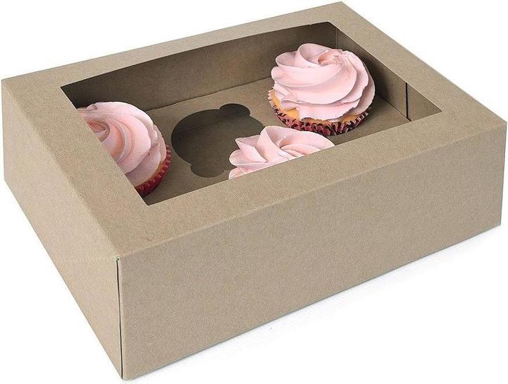 Produktbild House of Marie Schachteln für 6 Cupcakes - Kraft (2St.)