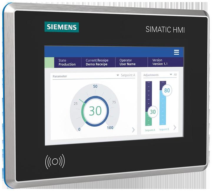 Actual product image Siemens Simatic (800 x 480 pixels, 7")