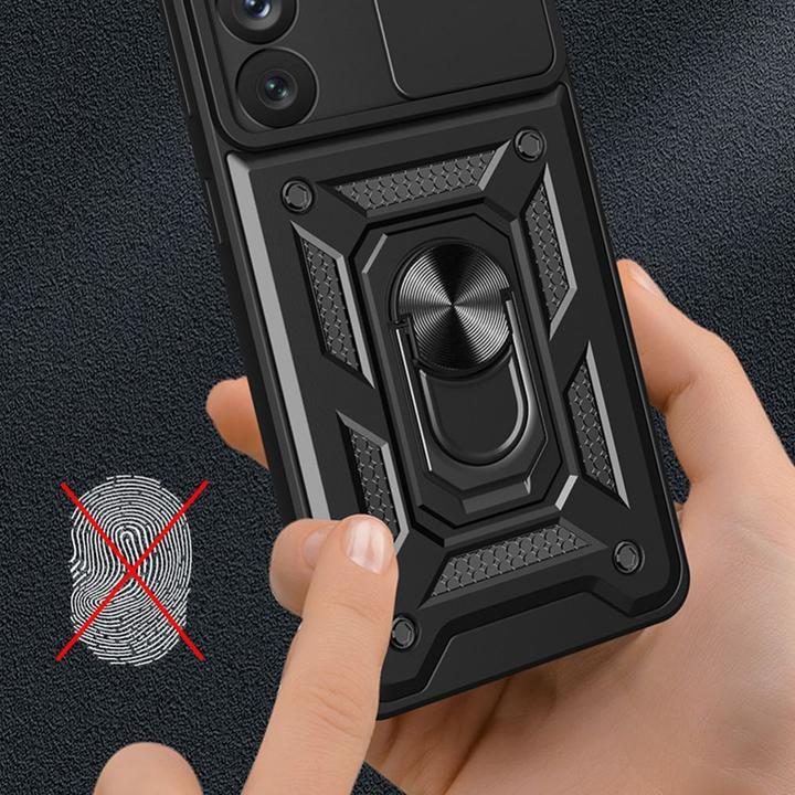 Actual product image Hurtel Hybrid Armor Camshield case for Samsung Galaxy A34 5G armored case with camera cover black (Samsung Galaxy A34 5G)