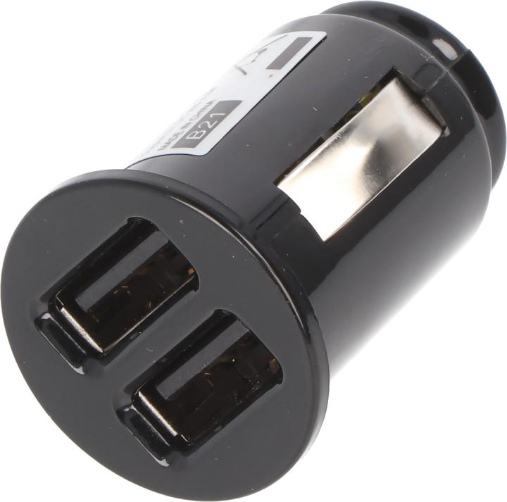 Immagine prodotto AccuCell Adattatore USB per caricabatterie da auto - Doppio USB - 4,8A con Auto ID - nero - TINY