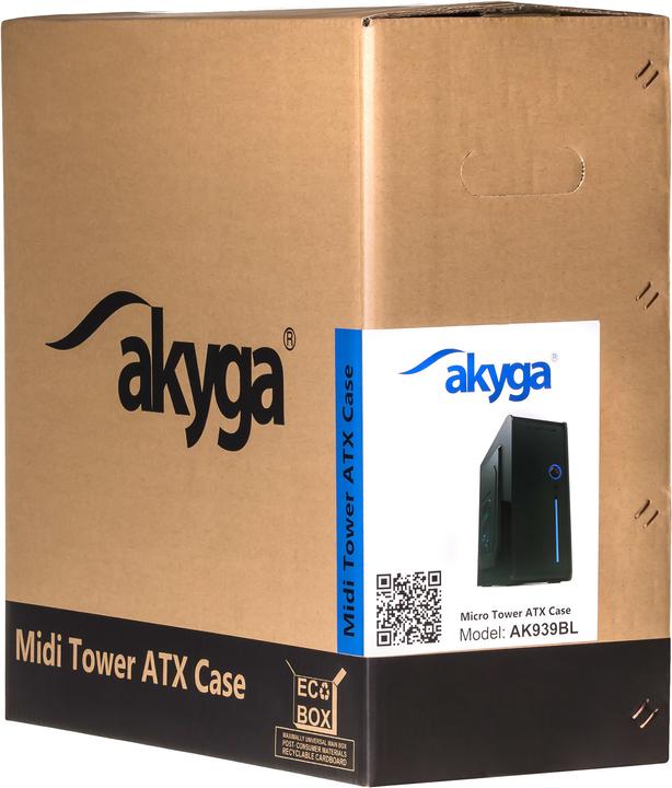Actual product image Akyga AK939BL (ATX, mATX, Mini-ITX, Flex ATX)