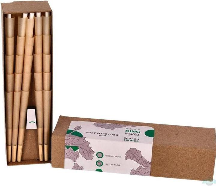 Actual product image J Ware EUROCONES KS Tubes - 1x100 Cones, Wood Unbleached 109mm