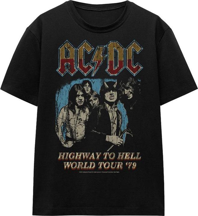 Actual product image AC/DC Unisex Adult Highway World Tour 79 T-Shirt (XL)