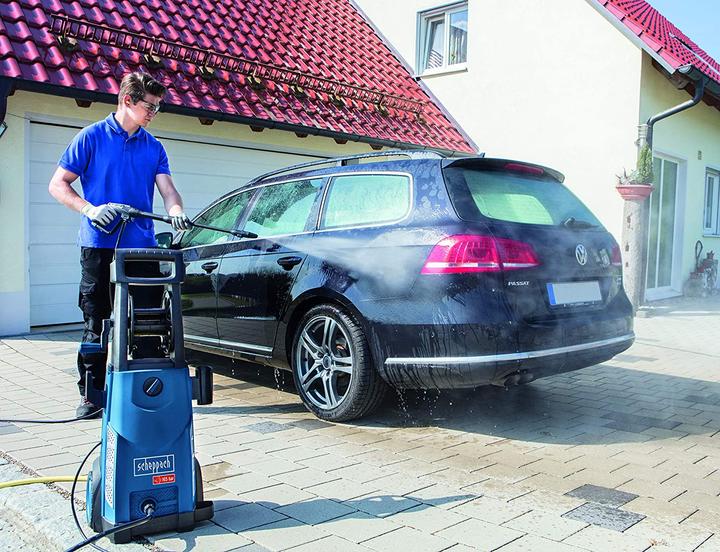 Actual product image Scheppach HCE2200 Hochdruckreiniger 2200 Watt ( 5907702901) 165 bar + Zubehör (Electrical connection)