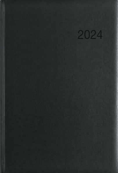 Produktbild Wochenbuch schwarz 2024 - Bürokalender 14,6x21 cm - 1 Woche auf 2 Seiten - mit Eckperforation - (Deutsch)