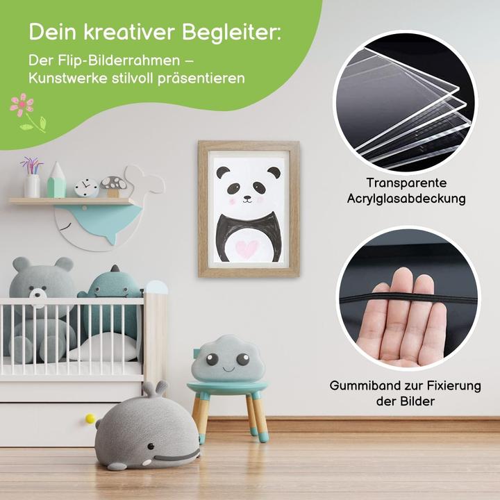 Produktbild Hermex Bilderrahmen Flip Fotorahmen A4 Kunstrahmen Bildhalter Wandrahmen (A4)