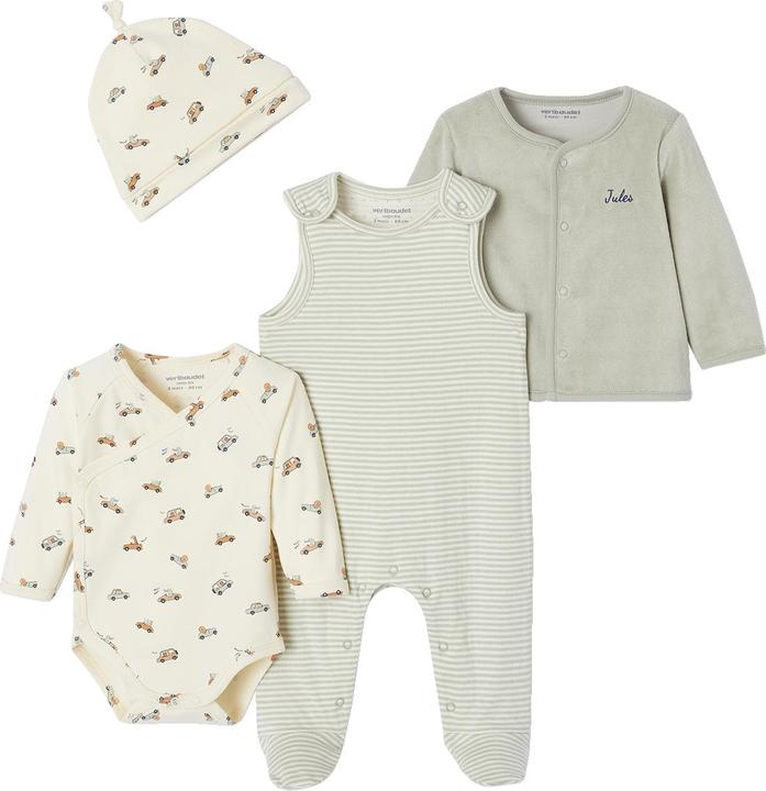 Produktbild Vertbaudet Bio-Kollektion: Baby Geschenk-Set aus Body, Latzhose, Mütze & Cordjacke (44)