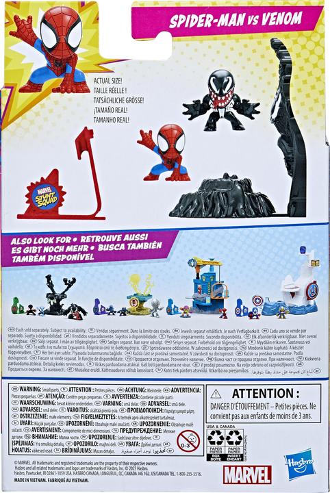 Produktbild Hasbro Stunt Squad Spider-Man vs. Venom Spielset mit 3,5 cm grossen Action-Figuren