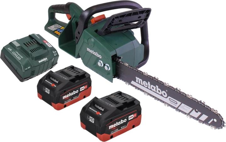 Immagine prodotto Metabo MS 36-18 LTX BL 40 Motosega a batteria 36 V ( 2x 18 V ) 40 cm 22 m/s Brushless + 2x Batteria 8,0 Ah (Sega a catena a batteria)