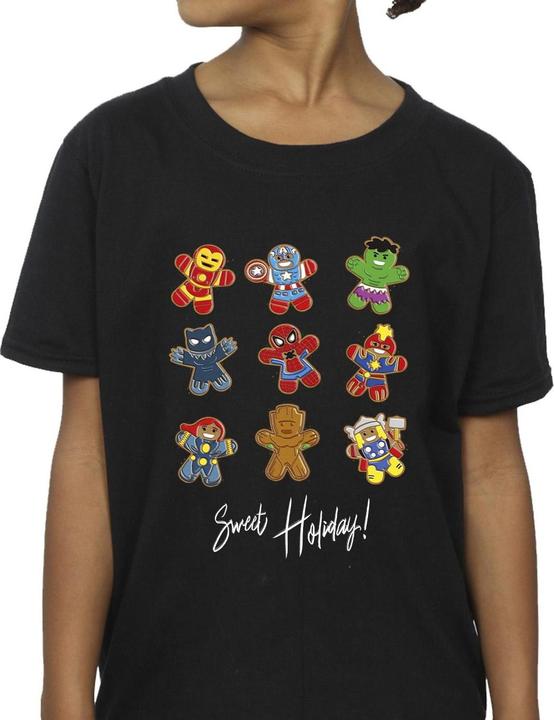 Actual product image Girls Gingerbread Avengers Cotton T-Shirt (152, 158)