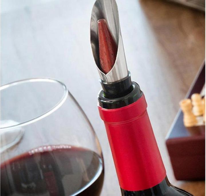 Immagine prodotto Natura Punto Set di accessori per il vino (Anello gocciolante, Chiusura per il vino, Termometro per vino)