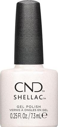 Actual product image CND Shellac UV Nail Polish Winter Warrior No. 479 White Glitter (White, Gel-Effect Nail Polish)