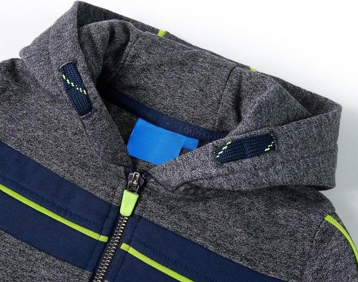 Produktbild VidaXL Kinder-Kapuzenpullover mit Reissverschluss Grau Melange (128)