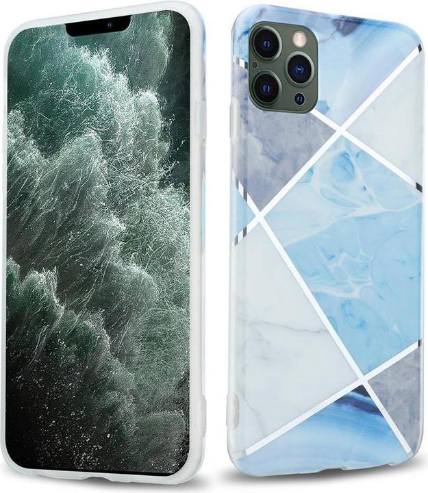 Blau Weiss Grau Marmor No. 2