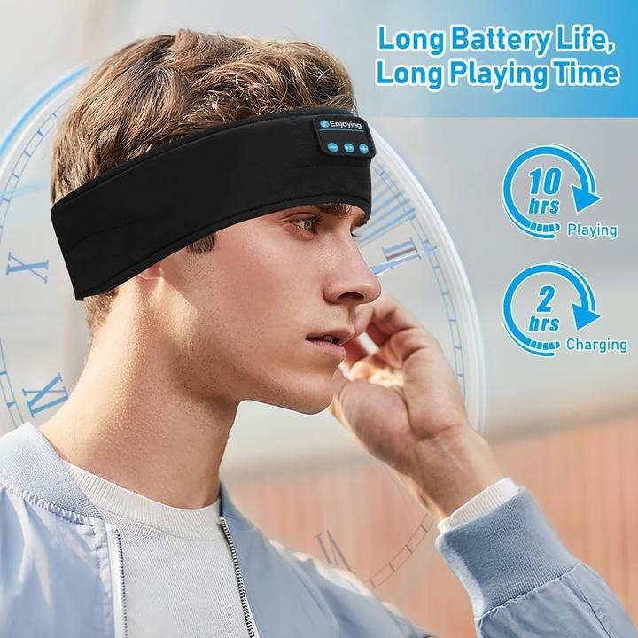 Image du produit Cbx Bandeau Bluetooth avec écouteurs, écouteurs de sommeil sans fil Noir (10 h, Sans fil)