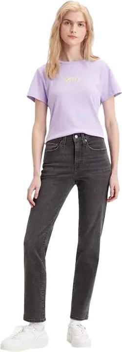 Actual product image Levis Womens/Ladies 724 Out Of Mind Leather Patch Straight Leg High Rise Jeans (30)