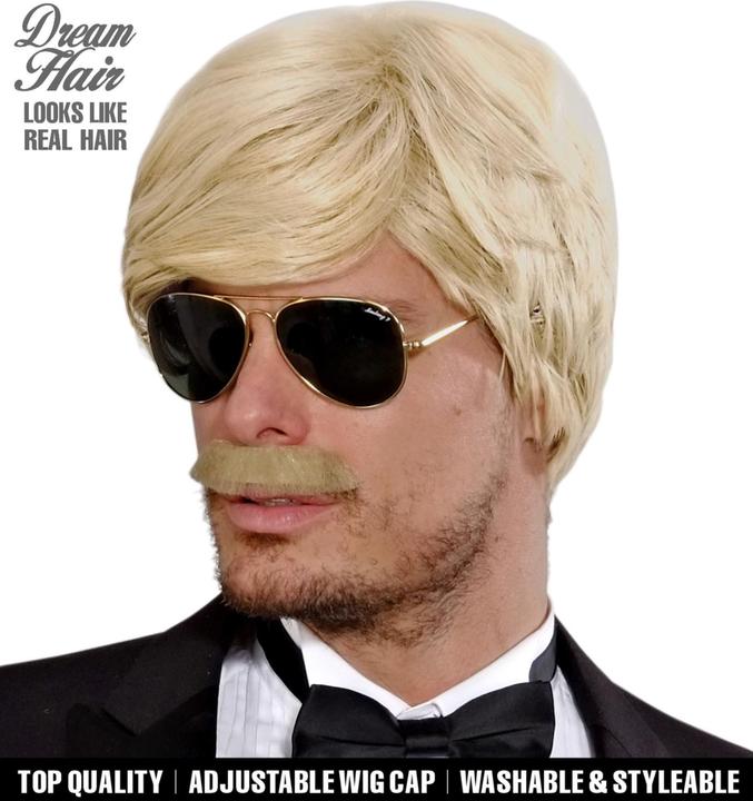 Actual product image Widmann PERCUPS AND BEAD DREAM HAIR PLAYBOY BLOND in coloured box