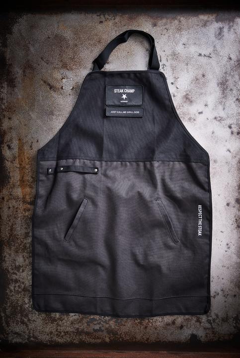 Immagine prodotto Steakchamp Grembiule da cucina 2 tasche con velcro per l'etichettatura (Taglia unica)