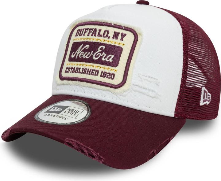 New Era Distress Vintage Mesh Trucker Cap - BRAND PATCH (One Size)
