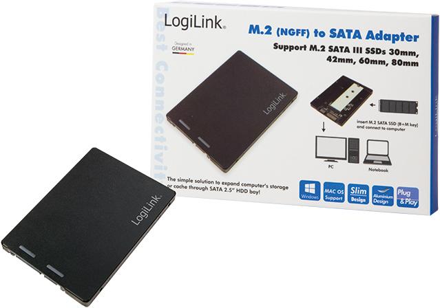 Actual product image LogiLink AD0019 - M.2 SSD SSD to 2.5 SATA adapter (M.2)