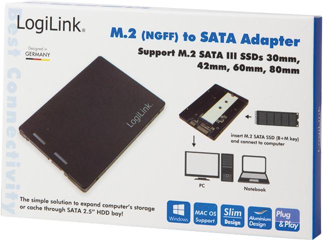 Actual product image LogiLink AD0019 - M.2 SSD SSD to 2.5 SATA adapter (M.2)
