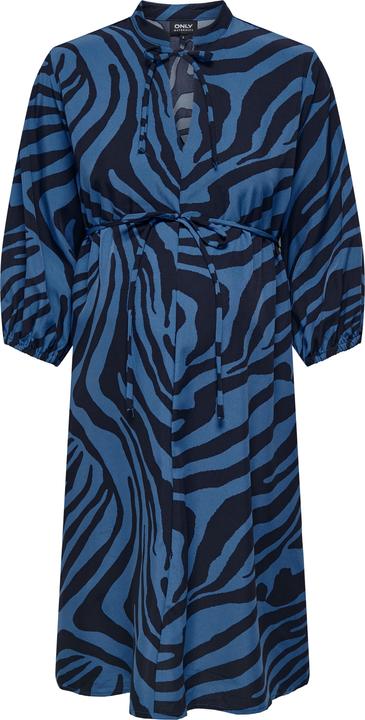 Only Maternity Normal geschnitten V-Ausschnitt Elastische Bündchen Ballonärmel Kurzes Kleid Kleid