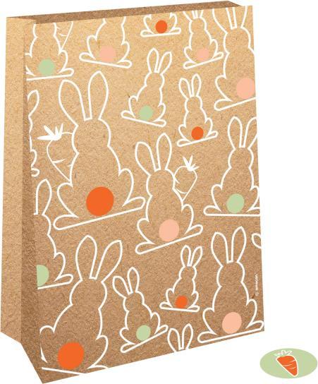 Image du produit Amscan 4 sacs en papier Lapin de Pâques 15 x 21 x 6 cm (Pochette cadeau, 6 x)