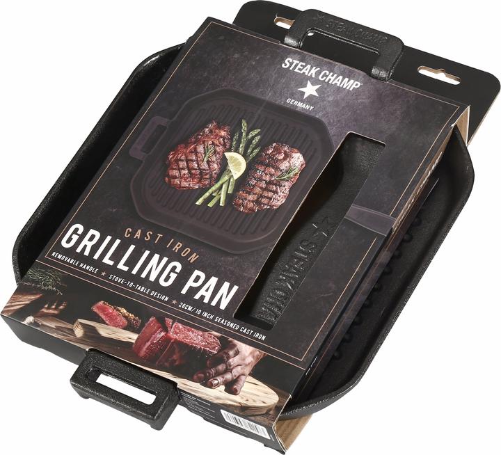 Produktbild Steakchamp Grillpfanne (26 cm, Grillpfanne, Gusseisen)