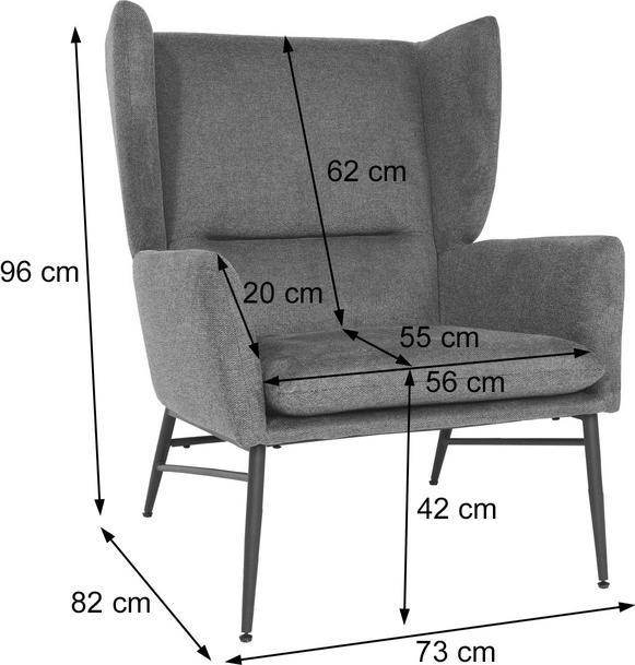 Produktbild Mendler Lounge-Sessel HWC-L62, Stoff/Textil Metall - terracotta-braun