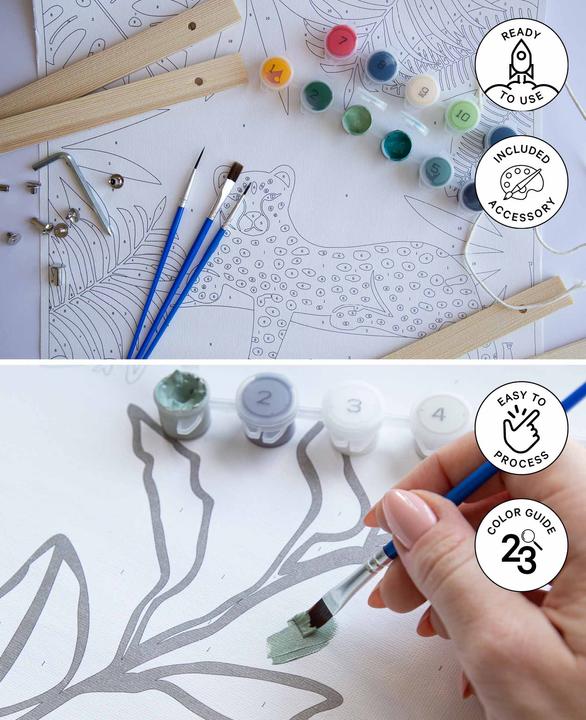 Produktbild I Am Creative Malen nach Zahlen, Jaguar, Wanddekoration