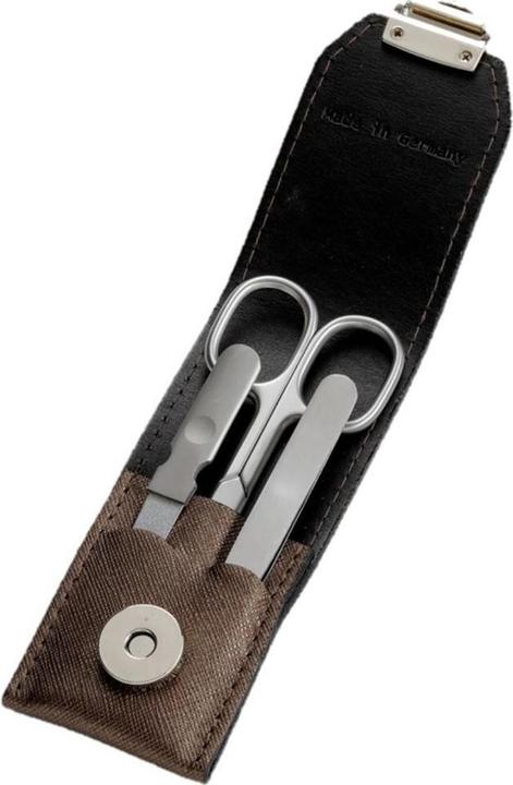 Immagine prodotto Herba Set manicure 3 pezzi Inox in astuccio, marrone