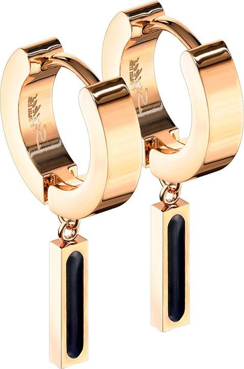 Actual product image Star Piercing Earring hinged rose gold pendant bar (without brass, Surgical steel 316L)