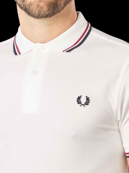Image du produit Fred Perry Twin Tipped Polo Shirt Short Sleeve Snow White (3XL)