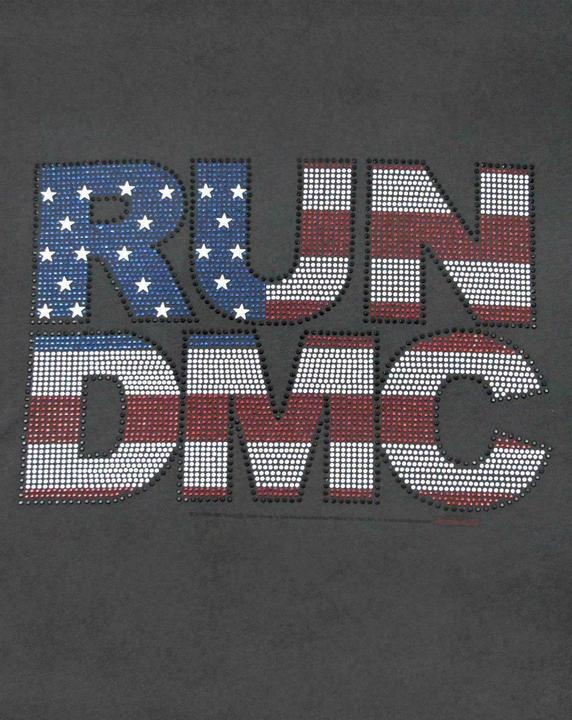 Image du produit Amplified T-shirt Run DMC avec motif de pierres américaines en strass (S)