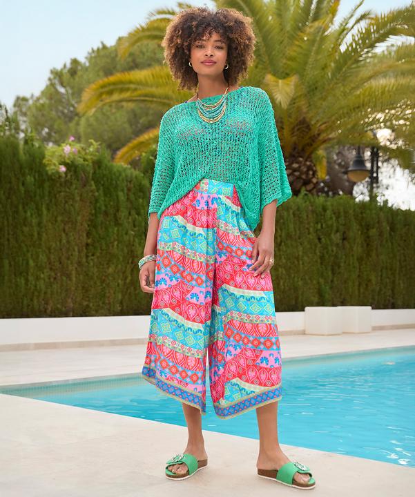 Actual product image Joe Browns Patchwork Elasticated Beach Trousers (44)