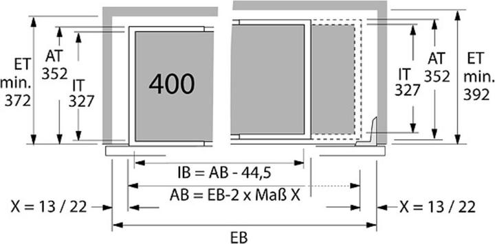 Actual product image Hettich Continuously width adjustable hanging file frames for cabinet walls (1 pcs.)