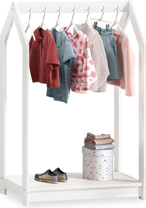 Actual product image IDIMEX Children's clothes rack SALLY made of solid wood - white