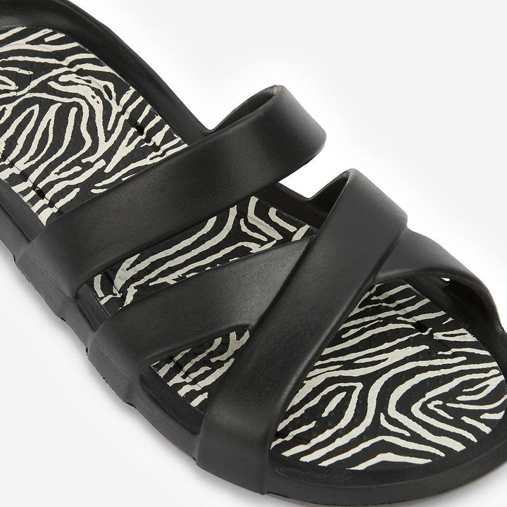 Image du produit Nabaiji Claquettes piscine Femme - Slap 500 noir zeb 1 (40)