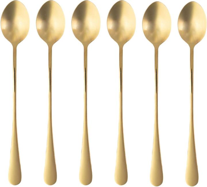 Actual product image Intirilife Ice cream spoon with long handle for dessert coffee (6 Piece, Scoops)