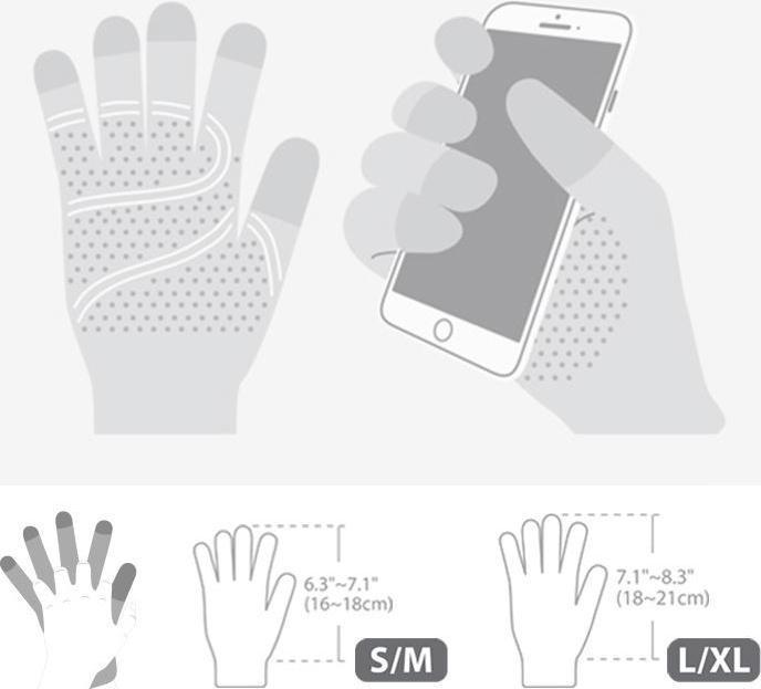 Produktbild Moshi Digits Touchscreen Gloves - Dark Gray (L) (L)