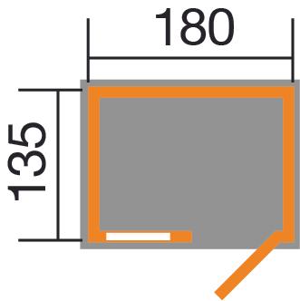 Actual product image Weka Holzbau Garden shed 345 size 2, 14 mm, ET, without floor