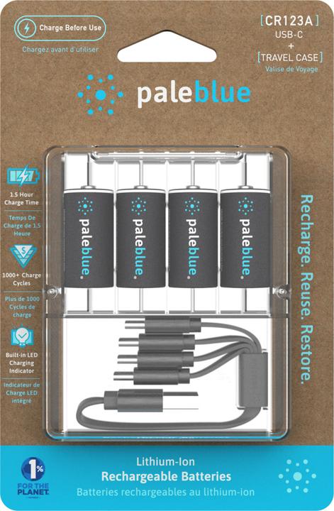 Productafbeelding Pale Blue Batterij CR123 (4 Pcs., CR123A, 860 mAh)