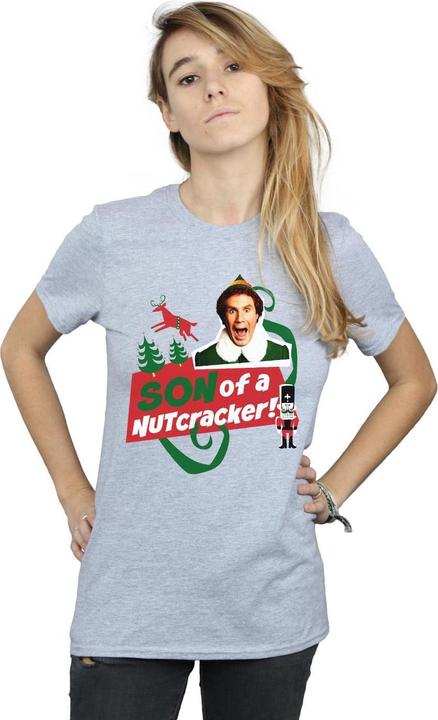 Immagine prodotto Elf Son Of A Nutcracker Boyfriend Fit Maglietta Ampia Donna (S)