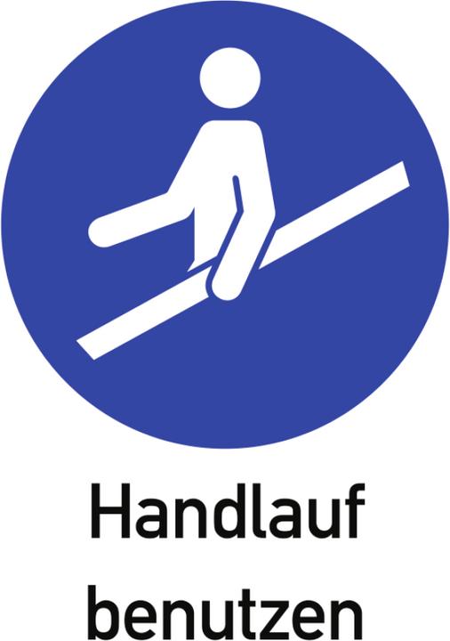 Produktbild Moravia Gebotszeichen Handlauf benutzen Kunststoff, 210x297 mm