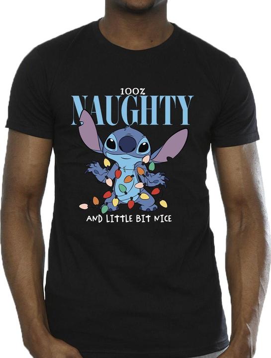 Actual product image Disney Mens Lilo & Stitch Naughty & Nice T-Shirt (4XL)