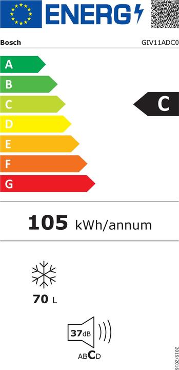 Energie-Label Bosch Hausgeräte GIV11ADC0 (Einbau, 70 l)